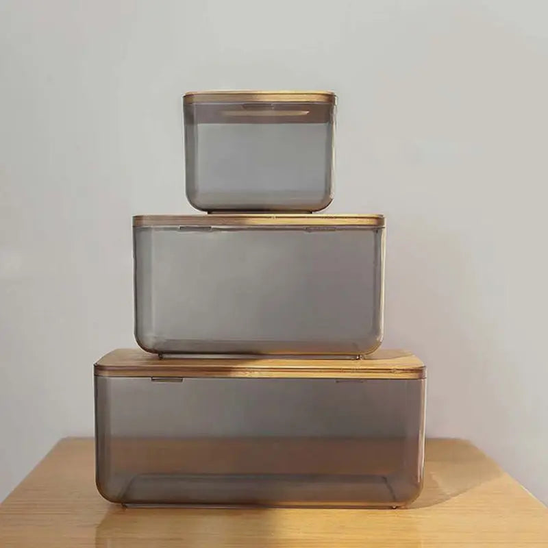 Wooden Cover Tissue Box – Bamboo & Plastic Holder🌿🌿